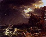 A Shipwreck In A Stormy Sea By The Coast by Claude-Joseph Vernet